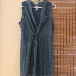 Thin cotton denim dress